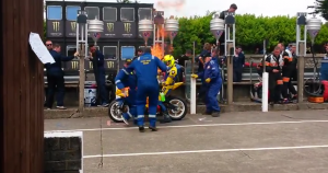 BHP BIKES LATEST STORIES Rider And Mechanic Burst Into Flames At The Isle of Man TT Race